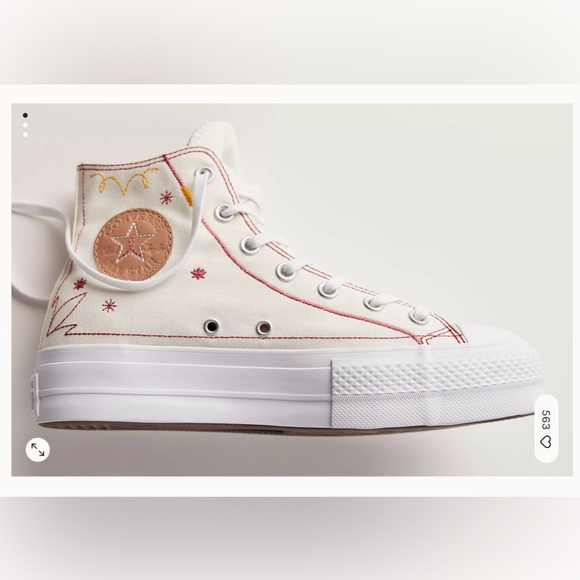 Converse Shoes - Converse Women's White High-Top Platform Western Sneaker, NWT!